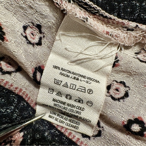 Free People ‘Changing Times’ Border Print Tunic Top in “Tea Combo” Size Large - Picture 11 of 16